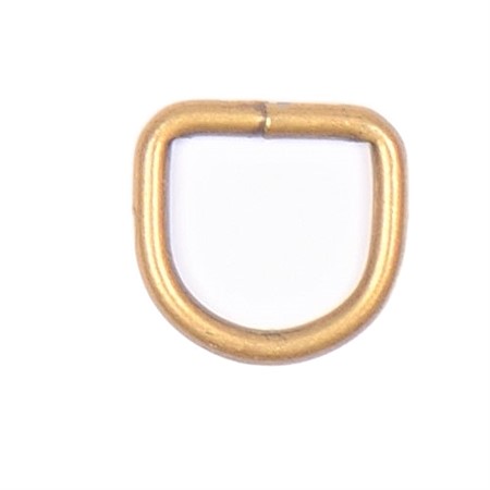 10mm antik mässingfärgad d-ring