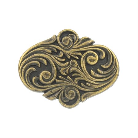 oval concho i antik brons