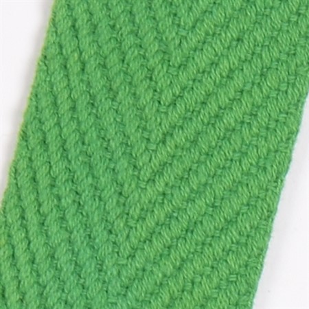 grön 15mm vävt textilband i bomull på hel rulle