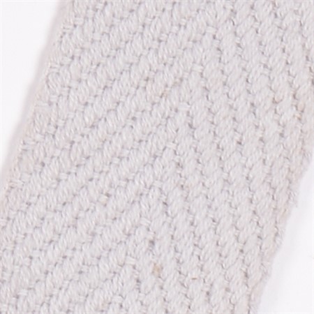 blågrå 15mm vävt textilband i bomull på hel rulle