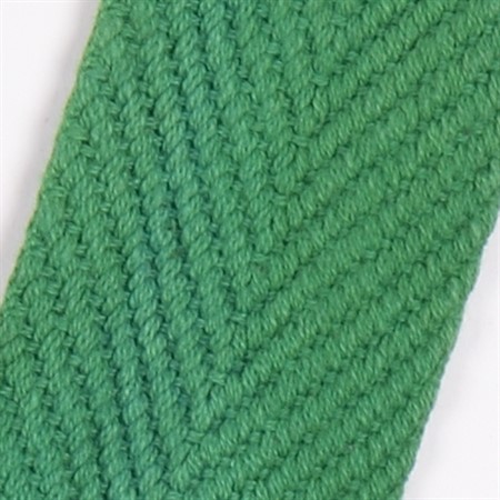 mörkgrön 15mm vävt textilband i bomull på hel rulle