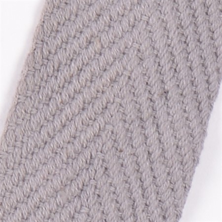 grå 15mm vävt textilband i bomull på hel rulle