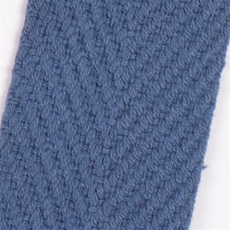 mörkblå 15mm vävt textilband i bomull på hel rulle