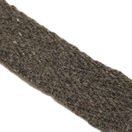 grå grå 25mm brett ylleband