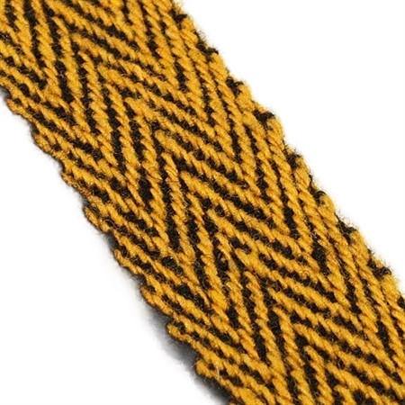 gul svart 25mm brett ylleband